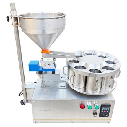 Rozdzielacz próbek na stole warsztatowym